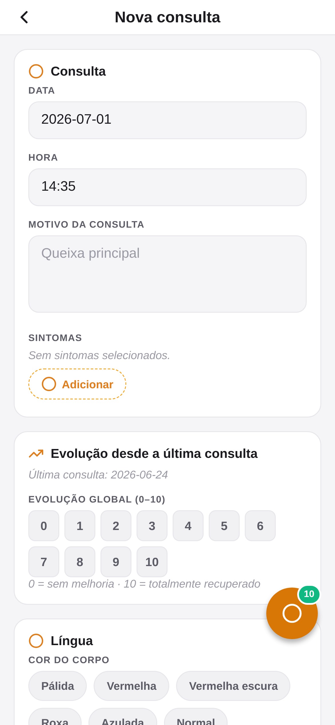 Nova consulta